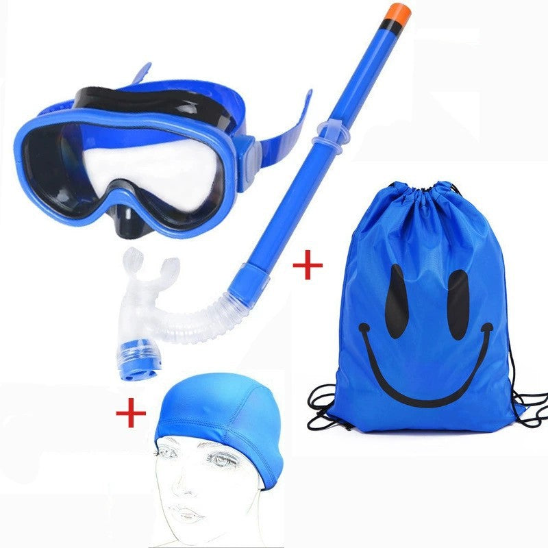 Children's diving goggles swimming set storage backpack cloth swimming cap breathing tube boys and girls snorkeling equipment