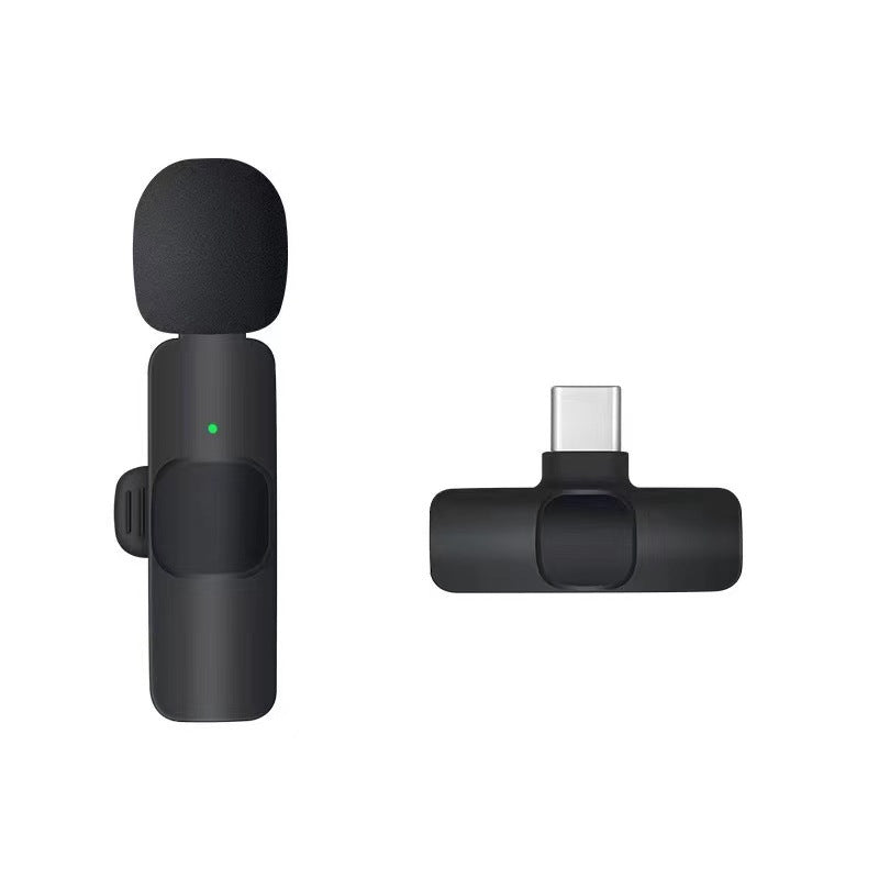 Cross-border new wireless collar clip microphone factory portable audio video recording mini K1 microphone
