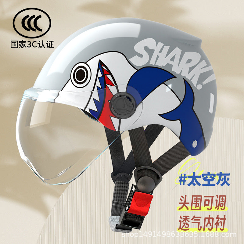 New National Standard 3c certified children's helmet boy baby girl electric car Children's helmet Four Seasons Universal half helmet