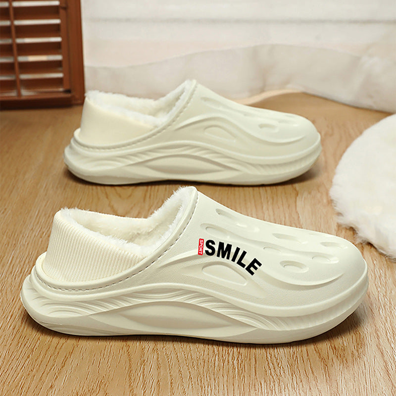 Cotton Slippers for Home, High-End, Daily Wear, 2025 New Style Fleece-Lined Warm Cotton Shoes for Men, Cotton Tow