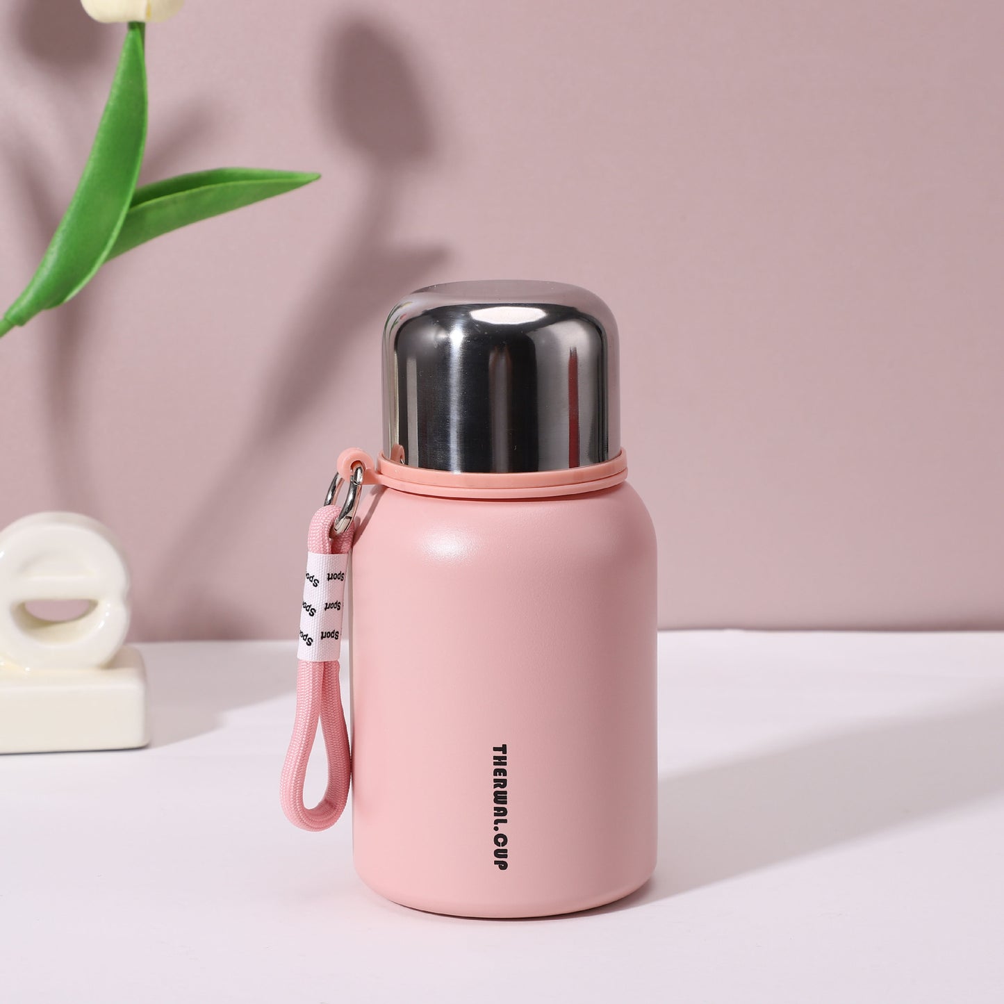 316 Stainless Steel All-Steel Lid Thermos Cup Mini Compact Flap Pocket Pants Cup High-Looking Portable Water Cup with Rope Customization