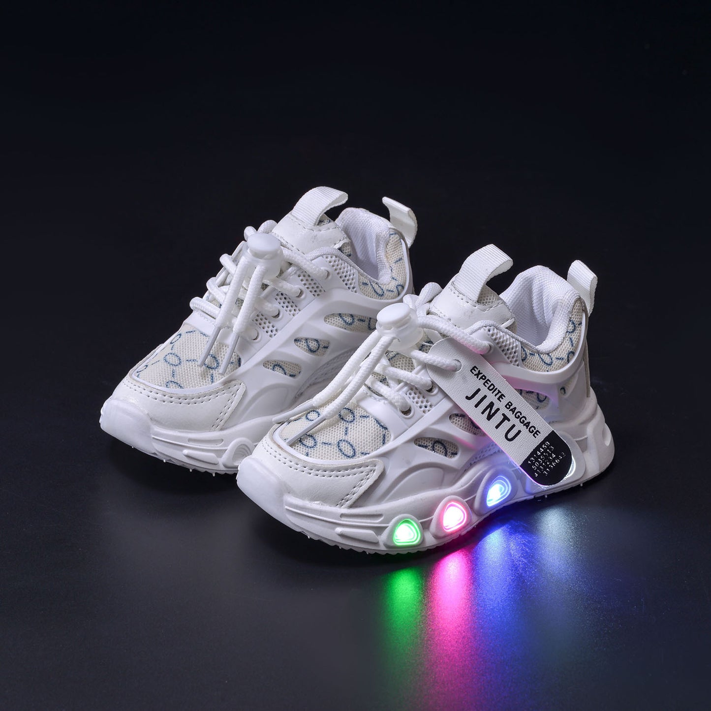 Spring and Autumn New Style Luminous Men's Sports Shoes with Lights, Cloth Women's Casual Shoes, Children's Led Lighted Toddler Shoes in Stock