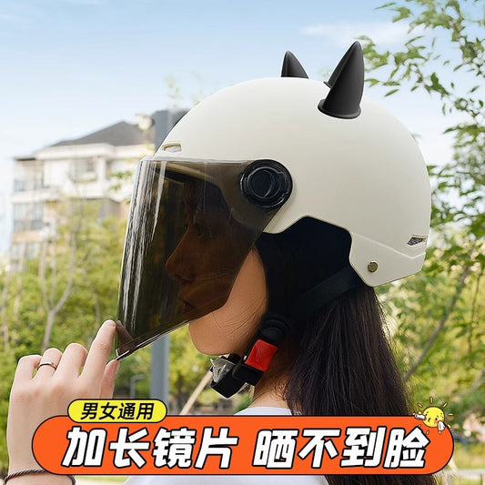 2024 New cat Ears Electric Vehicle Helmet 3c certified Men's and Women's Summer cycling Sunscreen Helmet Ready Direct Supply by PDG ibma