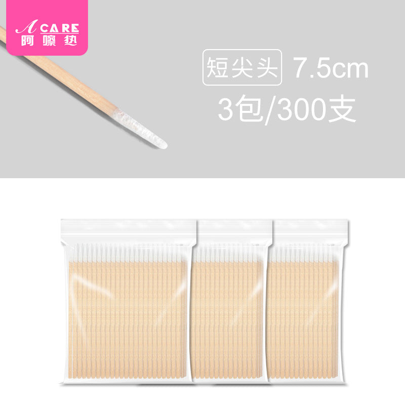 Free Shipping/Cotton Swabs/Tattoo Embroidery A1P20 - Pointed Single/Double-Ended Cotton Sticks for Makeup Removal, Wooden Sticks for Teeth