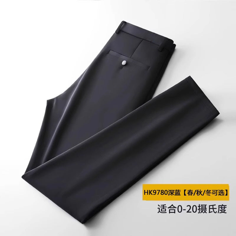 Wholesale Men's Business Wear Slim-fit Pants Summer Casual Men's Wear Youth Work Dress Black Workwear Pants