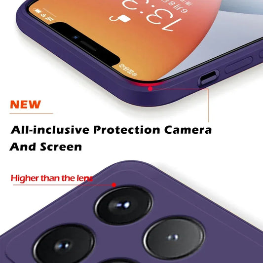 Poco X6 Pro Case Liquid Silicone Phone Case For Xiaomi Poco X6 Pro Poco X 6 X6Pro Pocox6 Pro 5G Shockproof Soft Cover