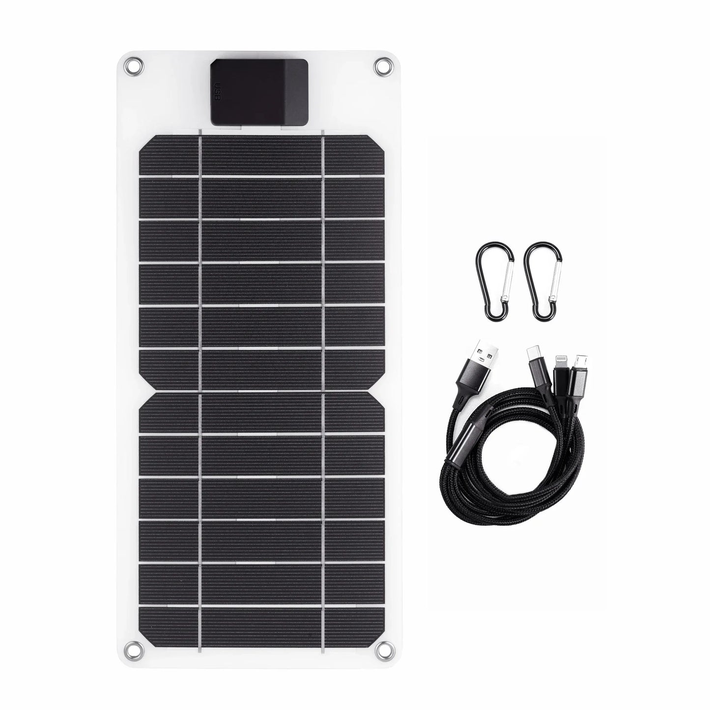 6W Portable Solar Panel Charger 5V USB Output High Efficiency Monocrystalline Solar Phone Charger for Mobile Power Bank Outdoor