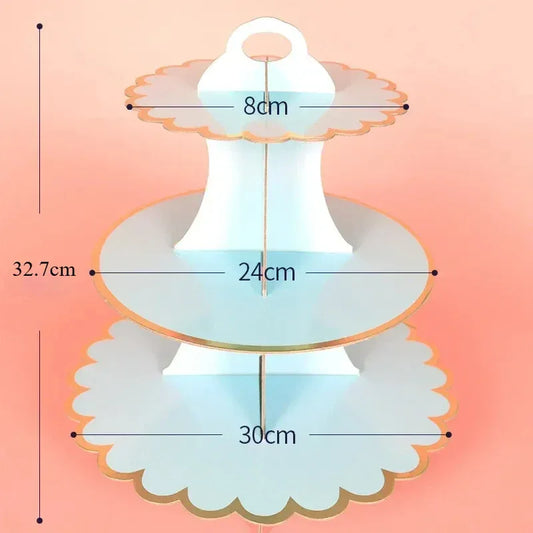 Cake Rack Stand 3 Layer Afternoon Tea Wedding Banquet Plates Party Utensils Birthday Party Christmas Party Cake Tools Display De