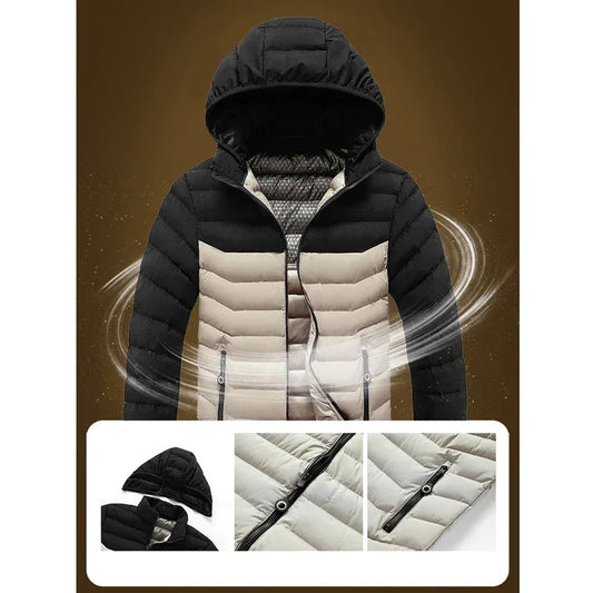 Winter Men's Bomber Padded Jacket Casual Men Cotton Thicken Warm Hooded Parkas Coats Male Thermal Windbreaker Jackets Clothing