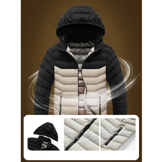 Winter Men's Bomber Padded Jacket Casual Men Cotton Thicken Warm Hooded Parkas Coats Male Thermal Windbreaker Jackets Clothing