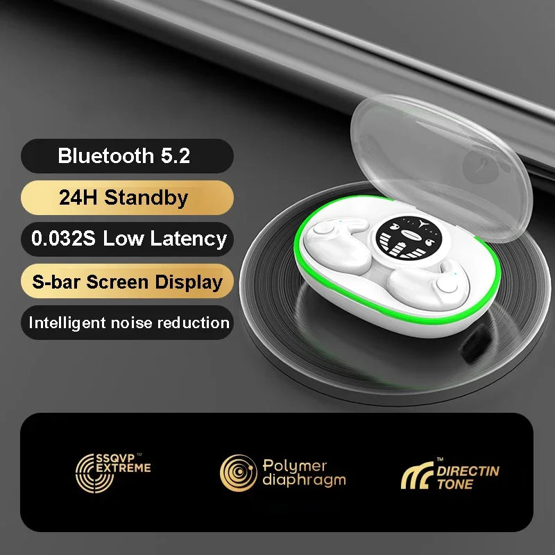 Invisible Sleep Earphones Bluetooth 5.3 Headphones IPX5 Waterproof Noise Reduction Earbuds Touch Control Wireless Headsets