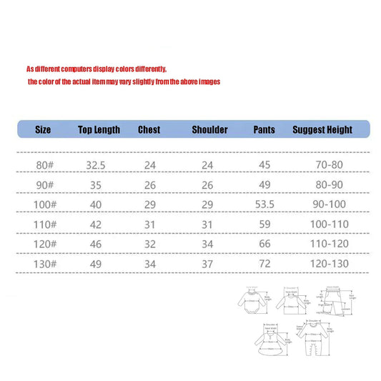 Spring Autumn Children's Clothing Sets Boys Sleepwear Clothes Kids Pajamas Set Baby Girls Cotton Pyjamas
