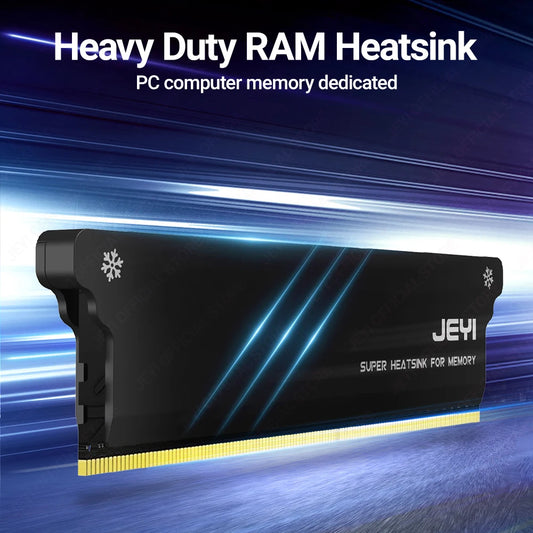 JEYI RAM Heatsink DDR2 DDR3 DDR4 DDR5 Aluminum Cooling Heatsink Memory With Thermal Pads Desktop for PC Easy Installation