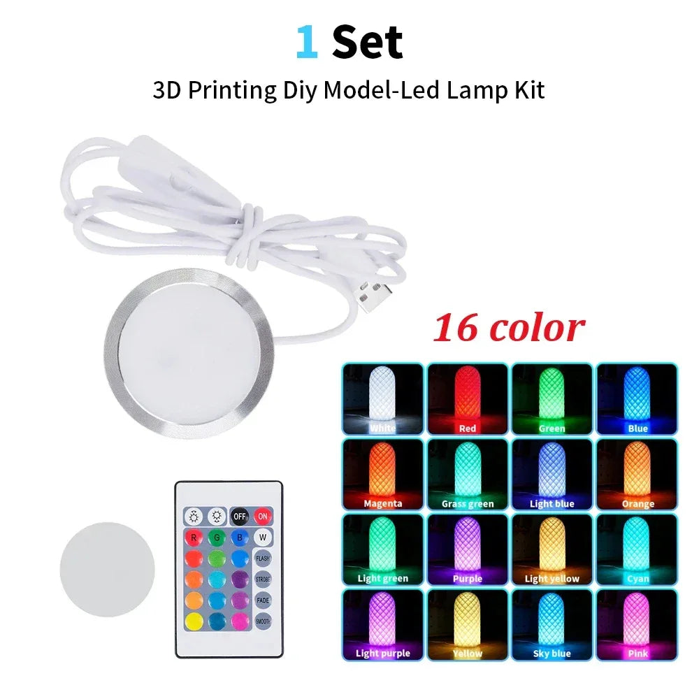 3D Printer DIY Model LED Lamp Kit 001 For Bambu Lab A1/A1mini/P1S/P1P/X1C USB White/Cold/Warm Light For Bambu Lab LED Lamp Kit