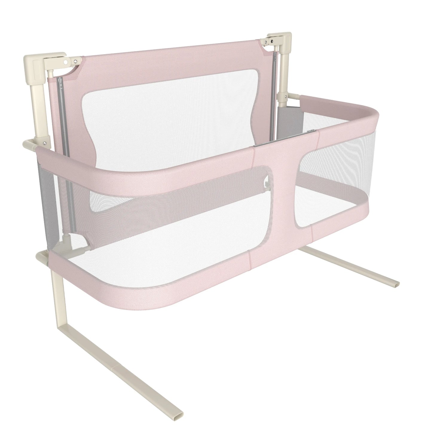 Baby Bedside Crib 120x50cm, Parent Bed Crib, Bed Rail/Fall Protection Alternative for Children's Bed, Baby Box Spring Bed