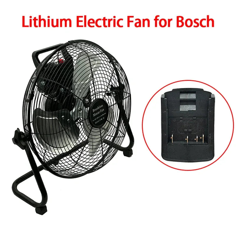 12 Inch Floor Electric Fan Household Commercial Industrial Floor Fan For Bosch For Makita For Milwaukee 18V 20V Li-ion Battery