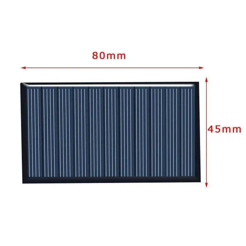 80x45mm 5V 75mA Solar Panel DIY Solar Polycrystalline Silicon Panels For Battery Cell Phone Charger Module for Camping Lawn Lamp