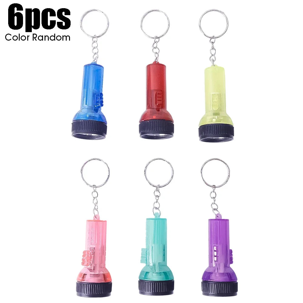 Mini LED Flashlight Portable Keychain Ultra-Bright Long-Range Torch Light Battery Outdoor Hiking Emergency Pocket Lamp Key Rings