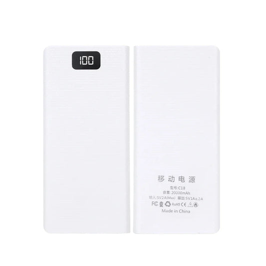 Fast Charging 18650 Power Bank 20000mAh USB Type C 5V Cases Battery Charge Storage Box Without Battery For iPhone Xiaomi Huawei