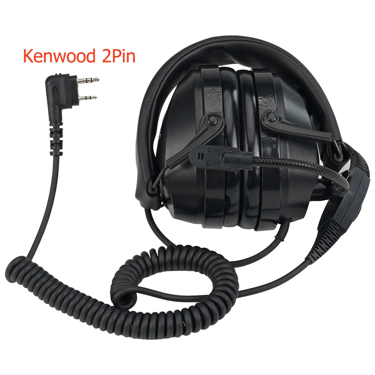 Retevis KM Headset with Noise Reduction Rotatable Boom Microphone for Baofeng UV-5R Quansheng UV K5 UV K6 UV K58 Walkie Talkie