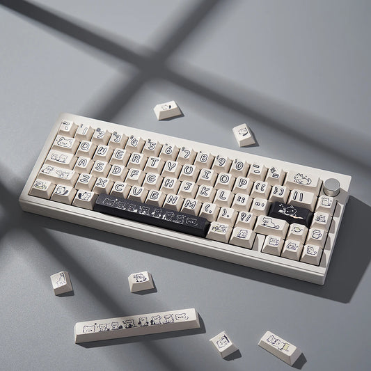 148 Keys Cute Kitten Cat Keycaps DYE-SUB Cherry Profile PBT Keycaps For Cherry MX Switch Mechanical Keyboards by PDG ibma