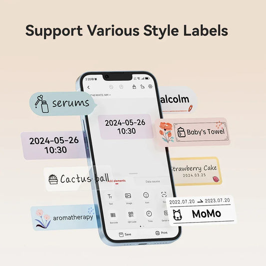 Niimbot D11 D110 D101 H1S Mini Thermal Printer Pocket Label Maker USB Bluetooth Label Stick Printer Inkless DIY Name Price Tag