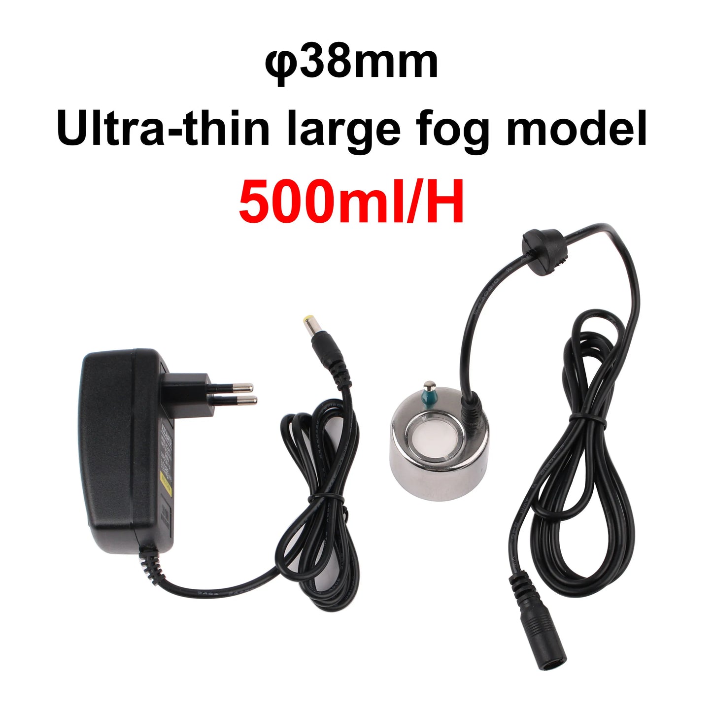 Ultrasonic Atomizer Lightless Metal Head Ceramic Chip Fogger 38mm Balcony Courtyard Water Feature Fountain Sprayer Humidifier EU