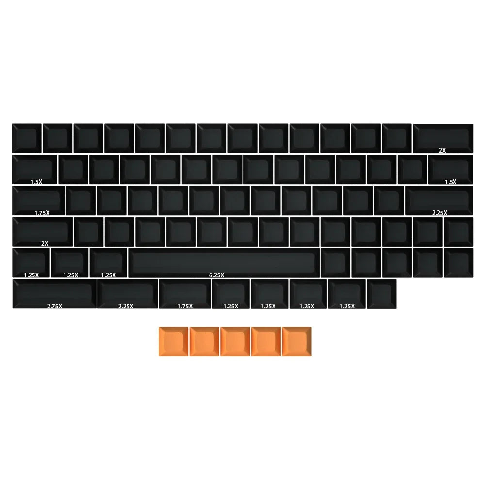 NPKC PBT Keycaps Custom Keycap Set Blank Key caps ANSI Retro Key cap DSA Keycaps for MX Switch Mechanical Keyboard GH60 XD/GK64