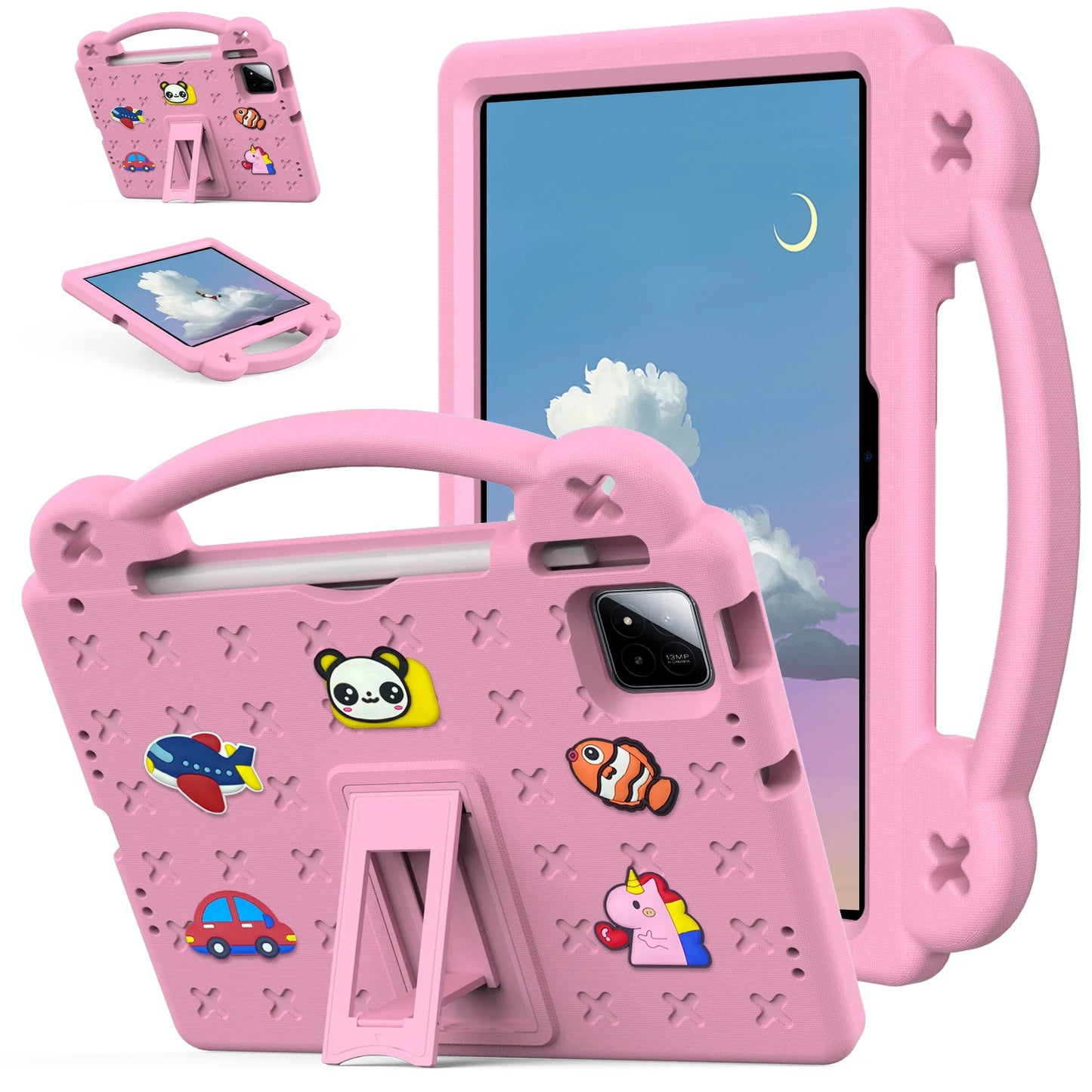 Cute Bear EVA Case For Official Xiaomi Pad 8 7 Pro 2025 11.2 Built-in Kickstand Kids Funda Cover Shockproof With Portable Holder