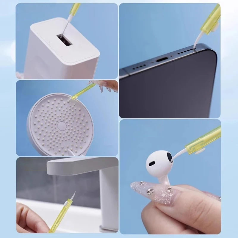 USB C Charging Port Universal Mini Cleaning Brush Metal Dust Plug Removal Cleaner Kit For IPhone Xiaomi Earphone Clean