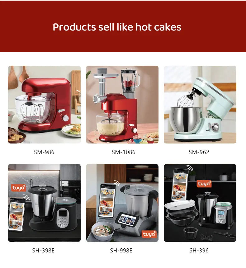 Household Stand Mixer High Power Capacity 2200W 10L Cake Bread Dough Mixer Planetary Electric Home Kitchen Appliance Food Mixer