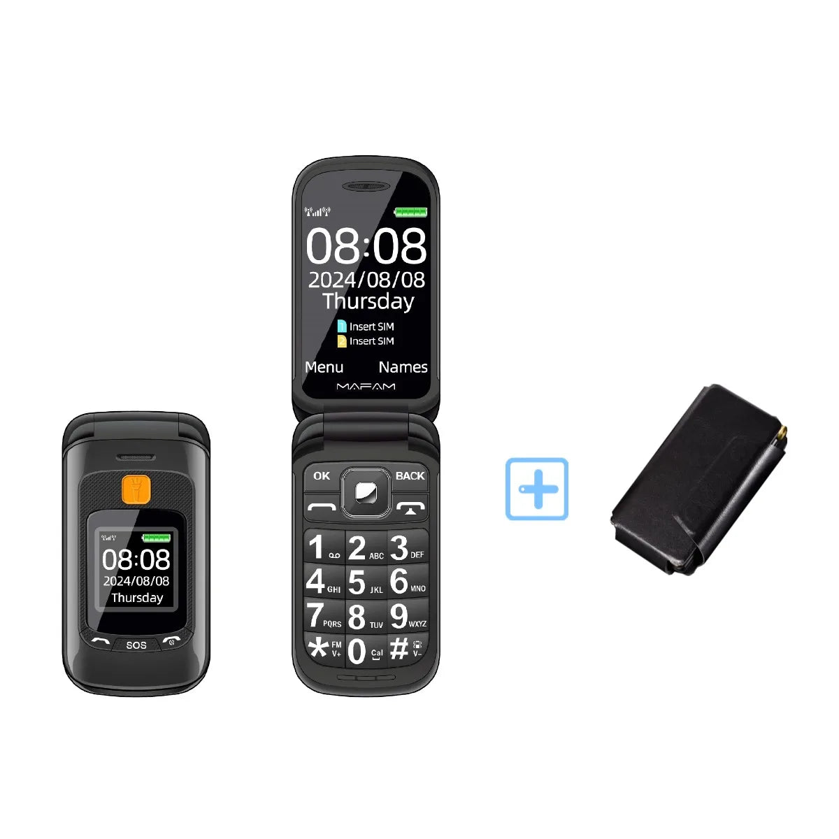 Mafam F899 Small Cover Folded Elderly Mobile Phone For Seniors Dual Display SOS Button Fast Quick Call Anti-Scratch Low Price