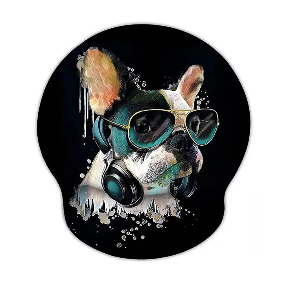 Gift Leopard Mouse Pad Ergonomic Gel Wrist Support Grey Non-Slip Base Wrist Rest Pad Typing and Pain Relief