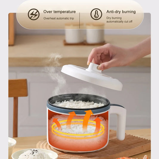 Electric Rice Cooker Multicooker Multifunction Pot Mini Hotpot Pan Soup Home Appliances for The Kitchen Pots Offers 1-2 People