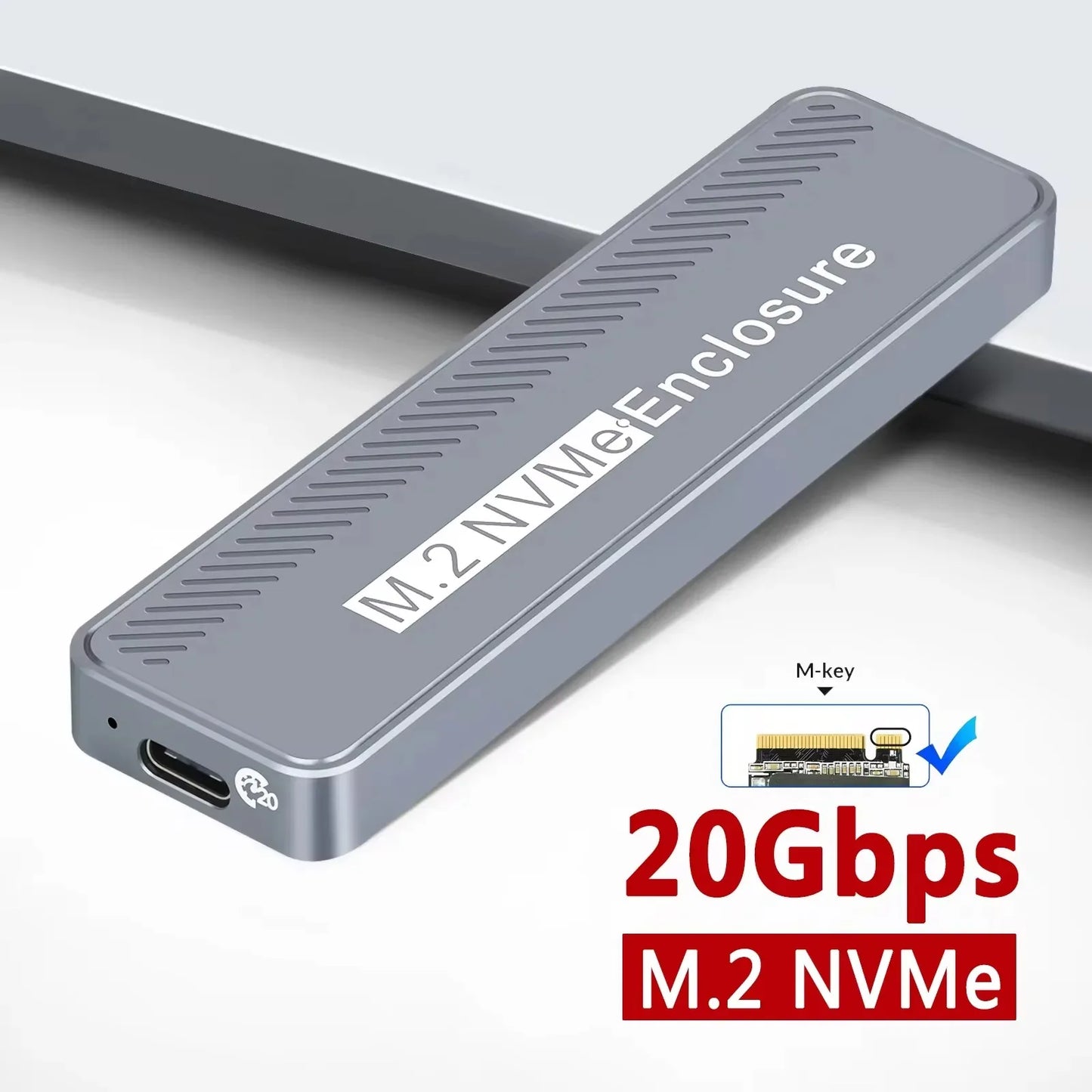 20Gbps NVMe M.2 SSD Enclosure NVMe NGFF PCIe M.2 SSD Case Portable USB C 3.2Gen2 External Adapter for Macbook PC Hard Disk Box
