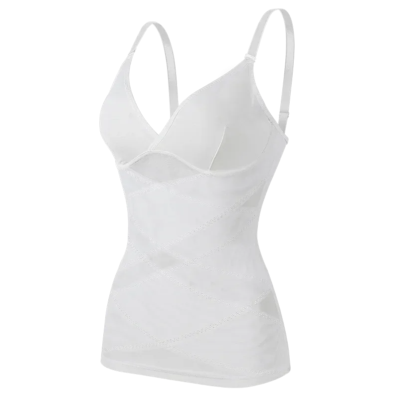 MISSMOLY Women Built in bra Shapewear Camisole Tummy Control Body Shaper Slimming Underwear Compression Corset Bustier Tank Tops