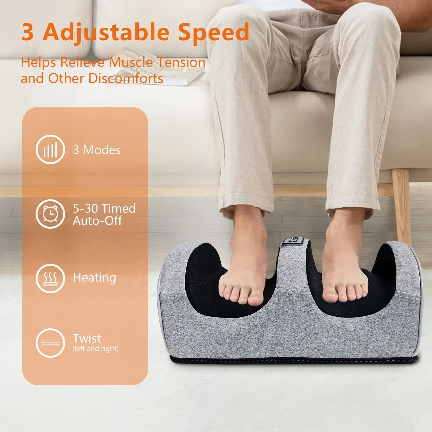 Foot massage machine Foot kneading foot leg massager electric heating home leg machine Christmas gifts, Valentine's Day gifts, M