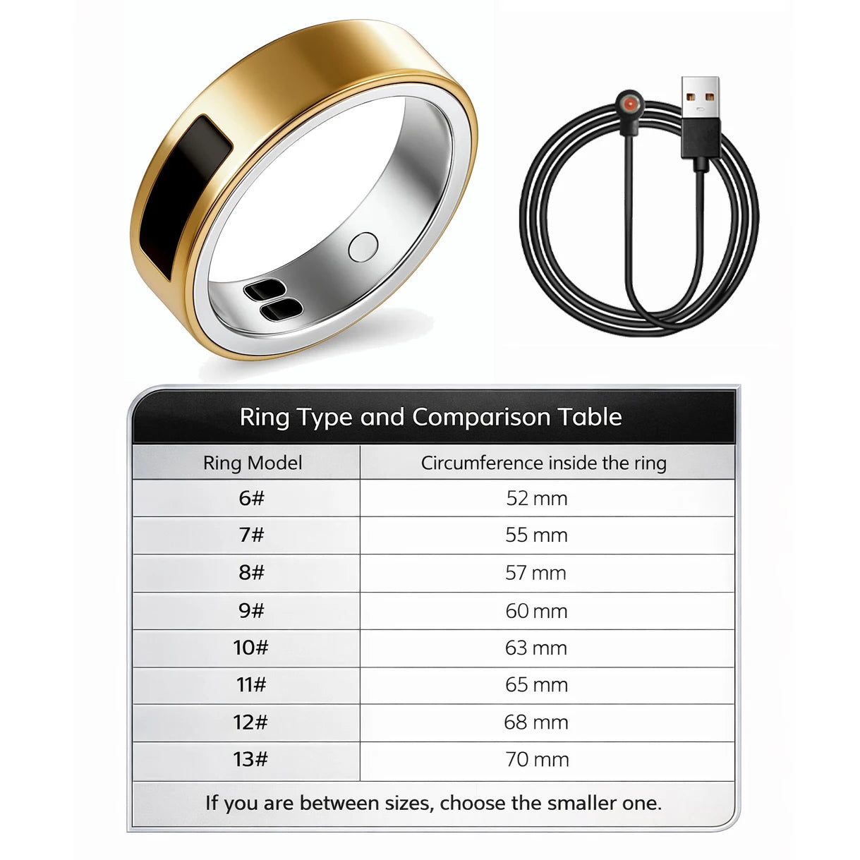 2026 Health Monitoring Smart Ring, Continuous Heart Rate Blood Oxygen Sleep Tracker, Silent Vibration Notification Smart Ring