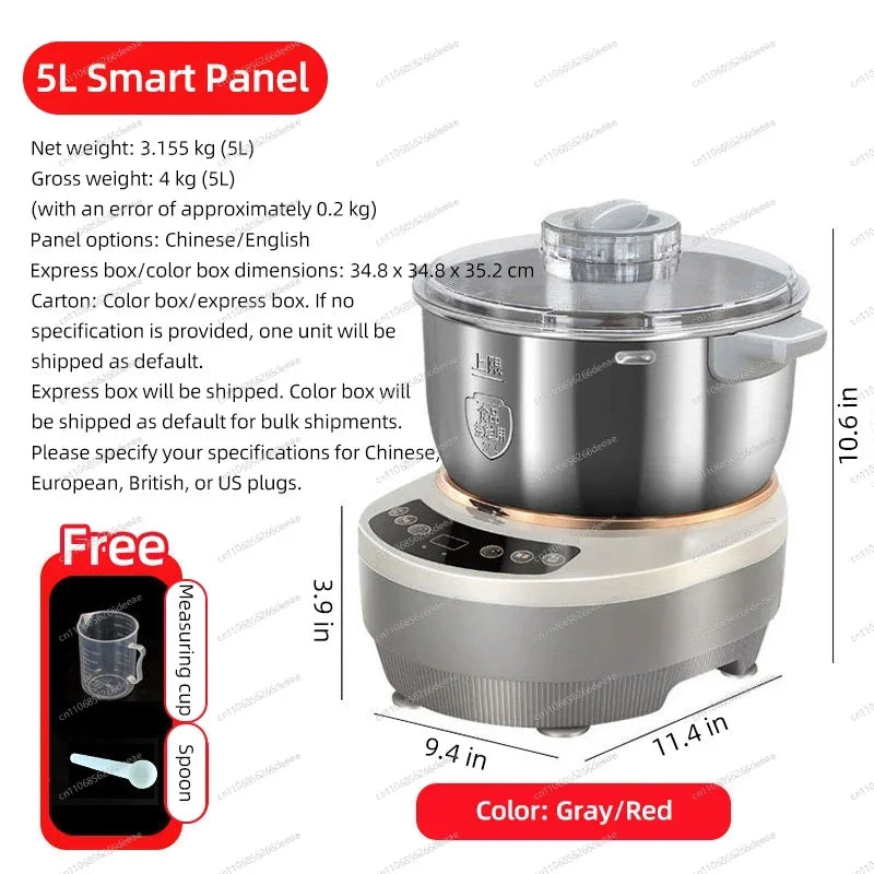 7L Multifunctional Kitchen Stand Mixer – Smart Dough Kneader, Rolling & Fermentation Machine for Home Baking