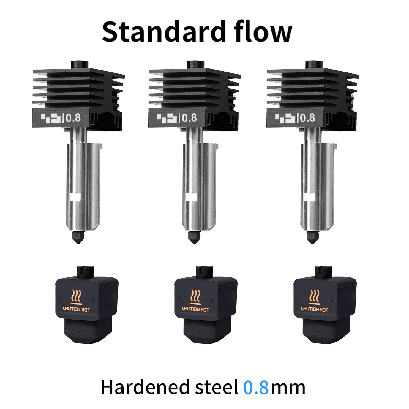 New High Quality H2D H2S H2C Hotend Kit with 0.2/0.4/0.6/0.8mm Hardened steel Nozzle Replace Hotend Kit For Bambu H2D A1/A1mini