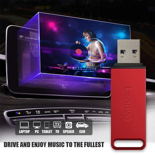 Lenovo Metal 64TB U Disk Flash Drive USB 3.0 High Speed File Transfer 16TB 8TB Ultra-large Capacity Waterproof Mechanical Style