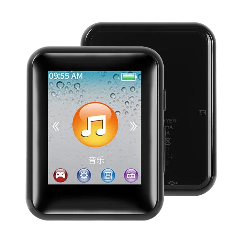 Metal Full Screen 3.0-inch MP3 Music Player Bluetooth 5.0 External Play Mini Portable Walkman/FM/eBook/Recorder MP4 Touch Screen