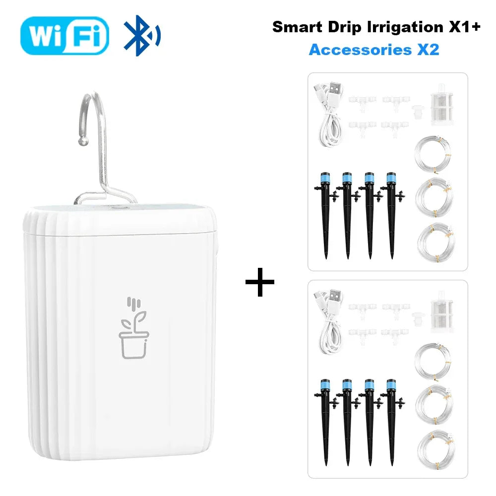 Tuya WiFi Smart Watering Pump 18650 Rechargeable Battery Intelligent Auto Sprinkler Drip Irrigation Flowers Home Garden Tools