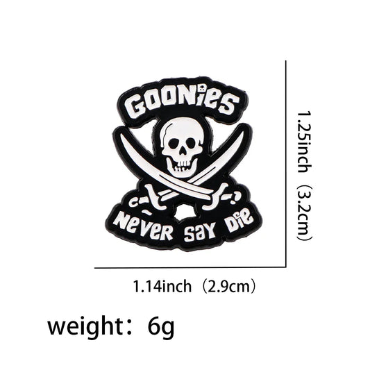 Punk Skeleton Enamel Pin Quotes Brooch Pines Lapel Pins Badge on Backpack Clothing Accessories Gothic Jewelry Halloween Gift