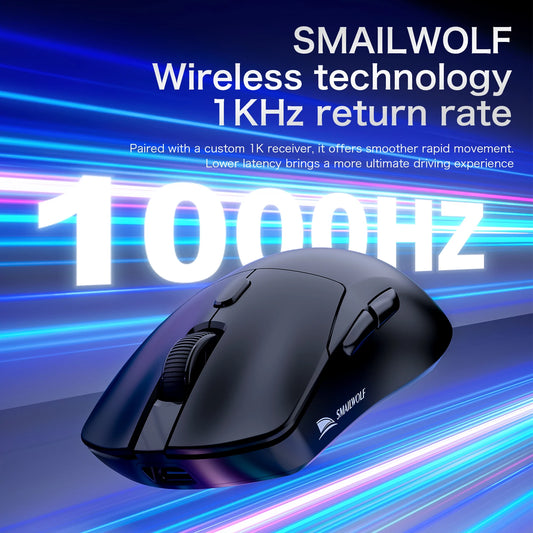SMAILWOLF M3 PRO Wireless Bluetooth three-mode mouse E-sports gaming laptop desktop PAW3311 wired home Lightweight FPS