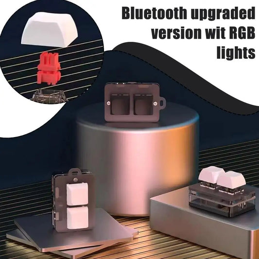 2.4G 2-key Customize Bluetooth Keyboard Knob With RGB Light Copy Paste Shortcut Key E-sports Game Mini Keyboard USB external