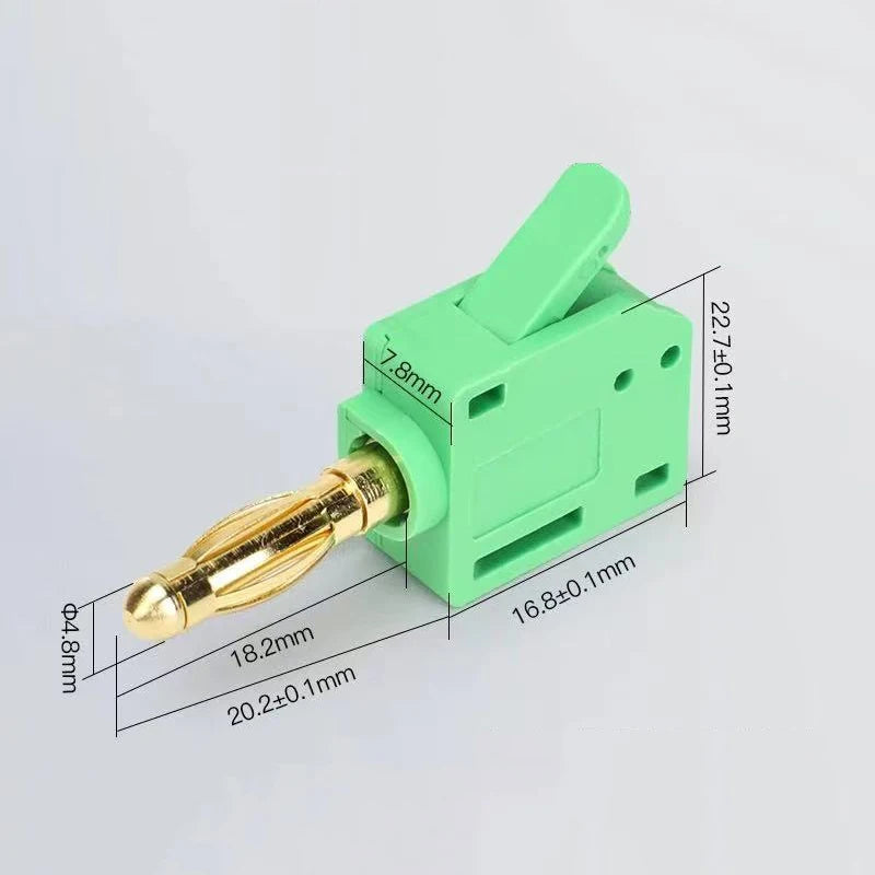 Mini Quick Wire connector 24A solder free banana plug gold-plated connector with direct insertion and pressing wire 0.5-2.5mm²
