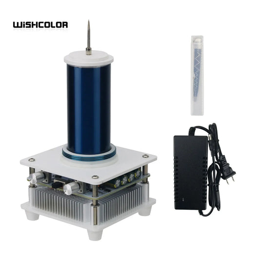 Wishcolor YSKJ-36 Blue/Golden Double Class E Tesla Coil with 10cm Thin Arc Support Music Bluetooth Playback