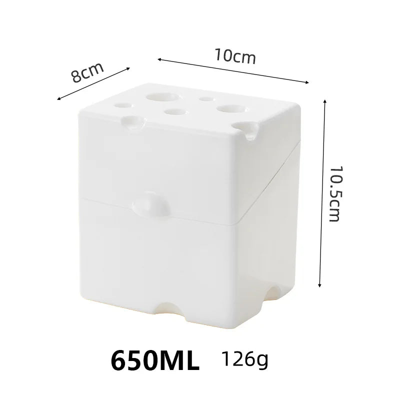 Plastic Sliced Cheese Storage Container with Lid And Holder Flip Top Butter Block Box Cheese Slice Saver Kitchen Organizer