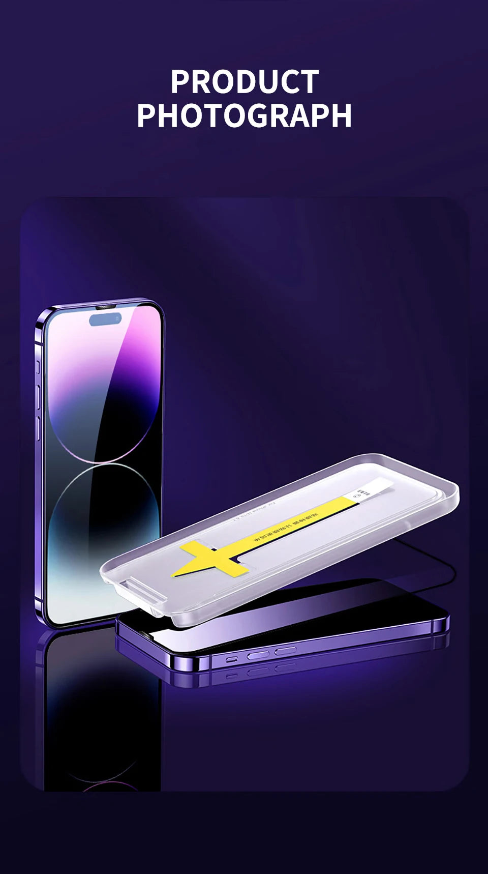 Premium Tempered Glass For iPhone 12 13 14 Pro Max Screen Protector Glass 14 Plus Full Cover With Automatic installer